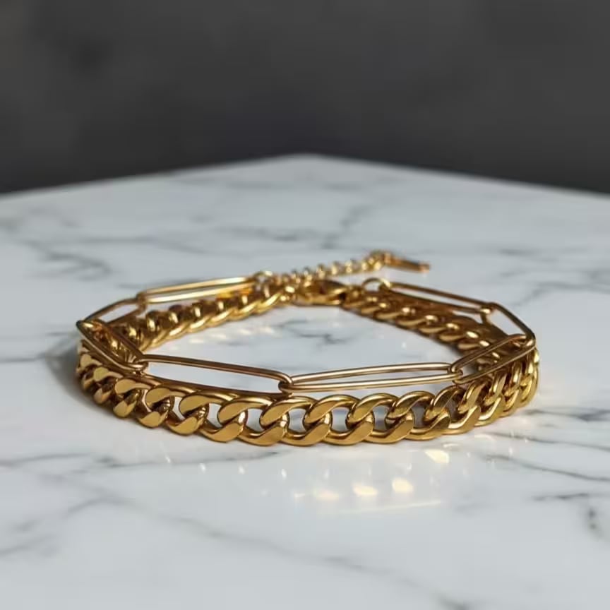 Pulsera Eslabón Dual - fotografía de producto